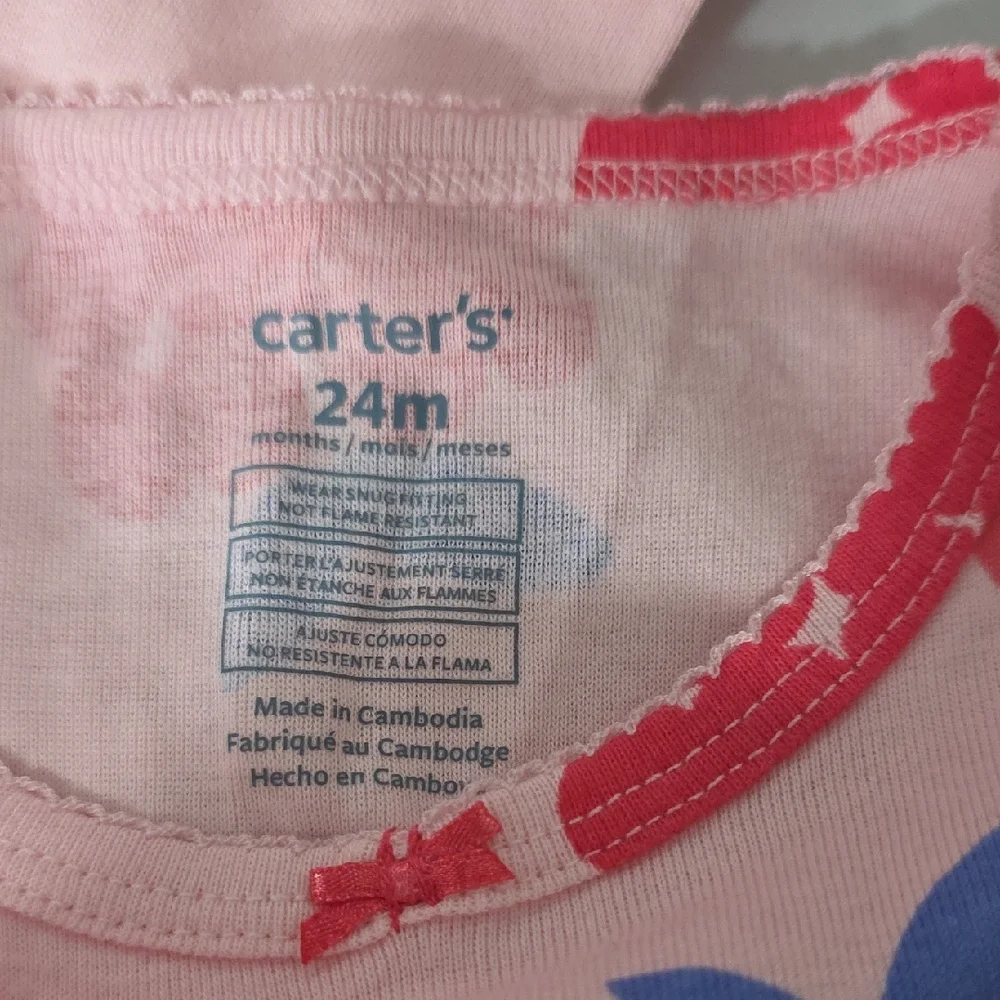 Carter's Pink and Red Floral Pajama Set